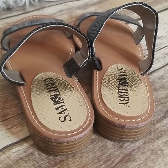 Sam & Libby Black Slides Size 8 - Picture 5 of 6